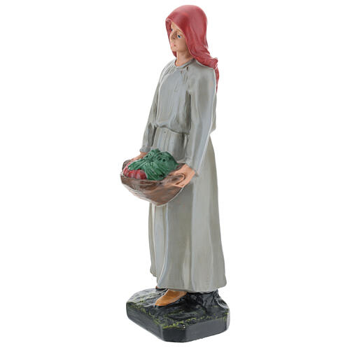 Farmer with vegetable basket in plaster for Arte Barsanti Nativity Scene 30 cm 3