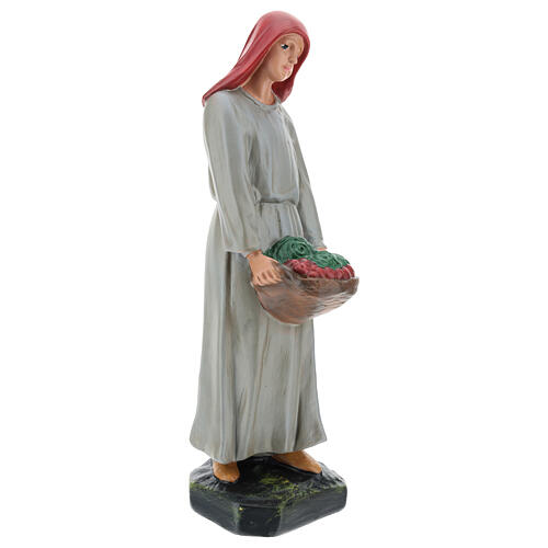 Farmer with vegetable basket in plaster for Arte Barsanti Nativity Scene 30 cm 4