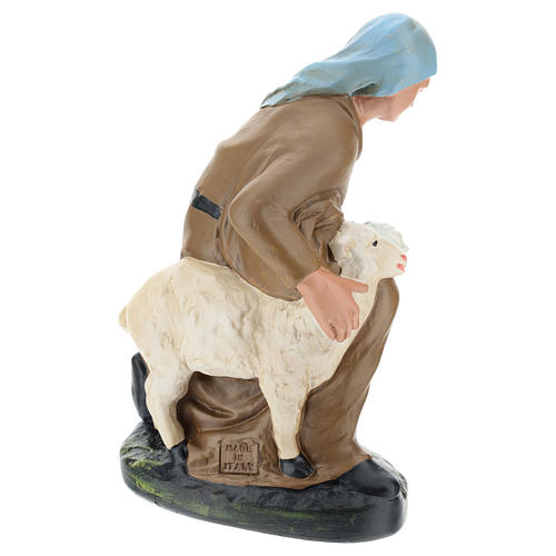 Estatua pastora con ovejas yeso para belén 30 cm Arte Barsanti 4