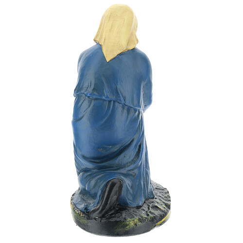 Kneeling farmer with veil in plaster for Arte Barsanti Nativity Scene 30 cm 5