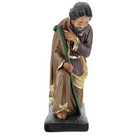 St. Joseph kneeling in plaster for Arte Barsanti Nativity Scene 40 cm