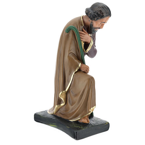 St. Joseph kneeling in plaster for Arte Barsanti Nativity Scene 40 cm 4