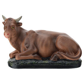 Ox in plaster for Arte Barsanti Nativity Scene 40 cm
