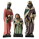 Three Kings nativity set in hand painted plaster, 40 cm Arte Barsanti s1
