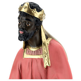 Black Wise Man in plaster, for 40 cm Arte Barsanti Nativity 