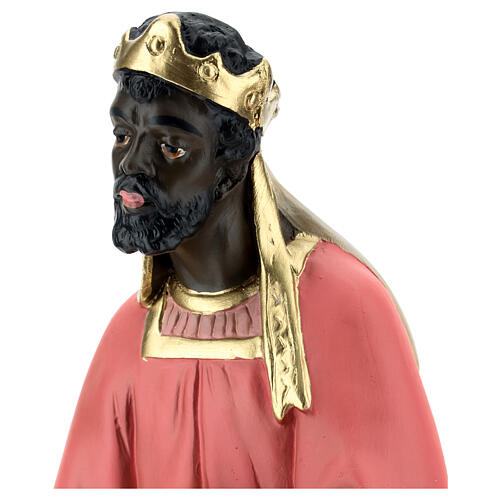 Black Wise Man in plaster, for 40 cm Arte Barsanti Nativity  2