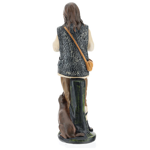 Piper with dog in plaster for Arte Barsanti Nativity Scene 40 cm 6