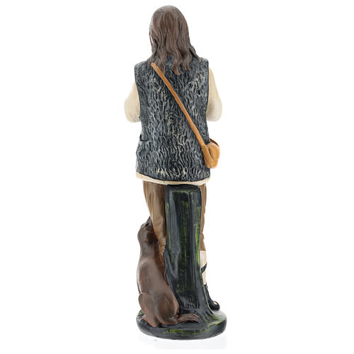 Estatua gaitero con perro 40 cm Arte Barsanti 6