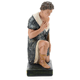 Estatua pastor con bastón de rodillas belén 40 cm Barsanti