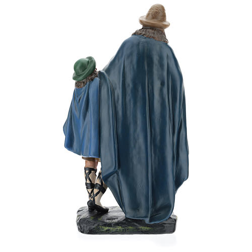 Statua zampognaro con bambino 40 cm gesso Arte Barsanti 5