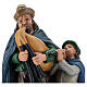 Bagpiper with child in plaster, for 40 cm Arte Barsanti nativity s2