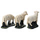 Set 3 moutons plâtre pour crèche Arte Barsanti 40 cm s5