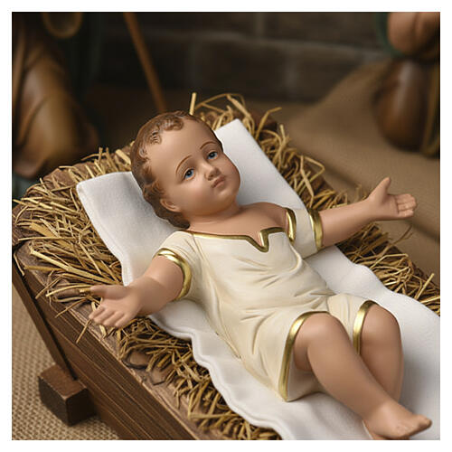 Niño Jesús de yeso pintado a mano belenes 60 cm Arte Barsanti 2