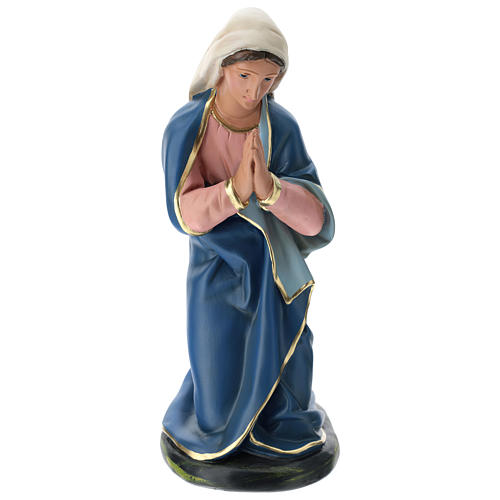 Estatua Virgen de yeso pintado a mano para belén 60 cm Barsanti 1