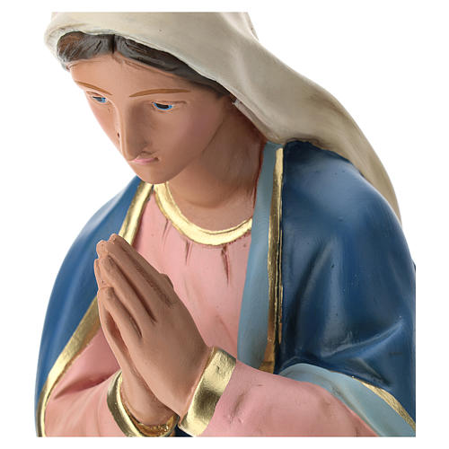 Estatua Virgen de yeso pintado a mano para belén 60 cm Barsanti 2