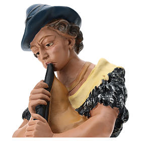 Statue berger avec cornemuse et mouton en plâtre crèche 60 cm Arte Barsanti