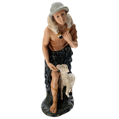Statue berger avec moutons en plâtre crèche 60 cm Arte Barsanti 1