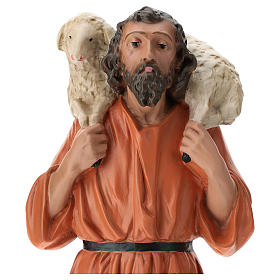 Statue berger avec mouton sur les épaules en plâtre crèche 60 cm Arte Barsanti