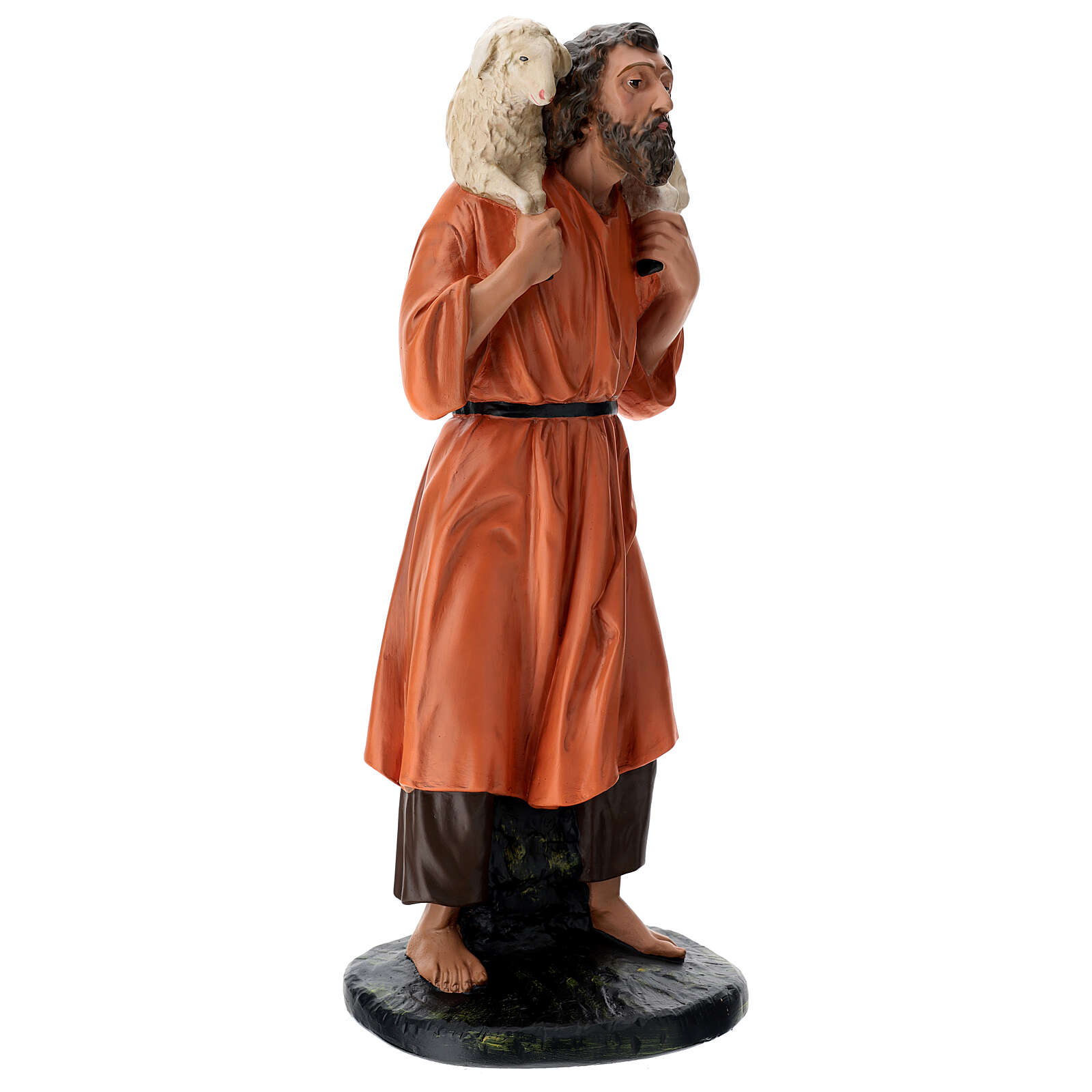 Shepherd statue with sheep on his shoulders 60 cm Arte | online sales ...