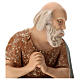 Statua pastore anziano seduto presepe Arte Barsanti 60 cm s2