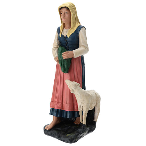 Statue bergère avec légumes et mouton 60 cm plâtre Arte Barsanti 3