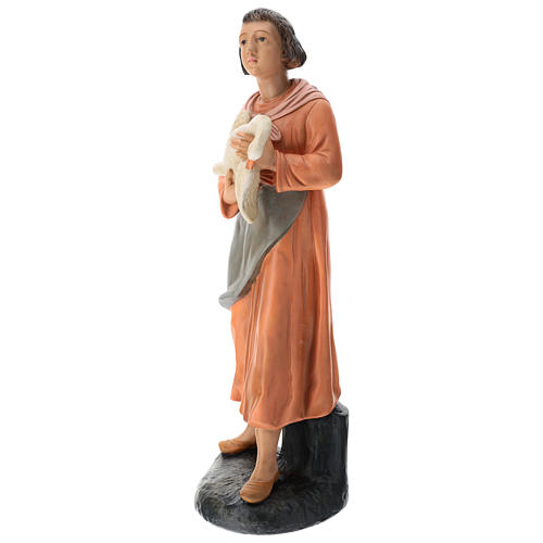 Statua donna con oca gesso dipinto presepe Arte Barsanti 60 cm 3