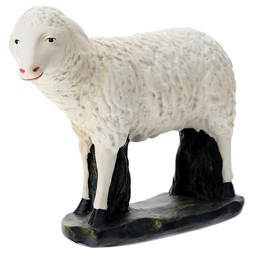 Schaf für Krippe aus Gips für Krippen Arte Barsanti handbemalt, 60 cm 3