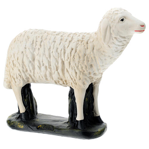 Schaf für Krippe aus Gips für Krippen Arte Barsanti handbemalt, 60 cm 4