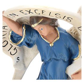 Statua Angelo Gloria veste azzurra presepe 80 cm Arte Barsanti