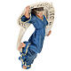 Anjo Glória roupa azul gesso pintado para presépio Arte Barsanti com figuras de 80 cm de altura média s4