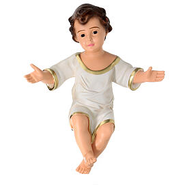 Gesù Bambino h reale 36 cm gesso con occhi di vetro Barsanti