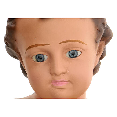 Baby Jesus statue with glass eyes, real h. 50 cm in plaster for Barsanti nativity 3
