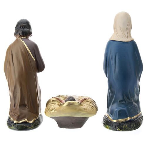 Arte Barsanti Holy Family with 6 hand-painted characters in plaster 15 cm 8