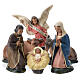 Arte Barsanti Holy Family with 6 hand-painted characters in plaster 15 cm s1