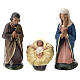 Arte Barsanti Holy Family with 6 hand-painted characters in plaster 15 cm s2