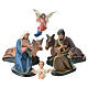 Arte Barsanti Nativity Scene with 6 hand-painted characters in plaster 20 cm s1