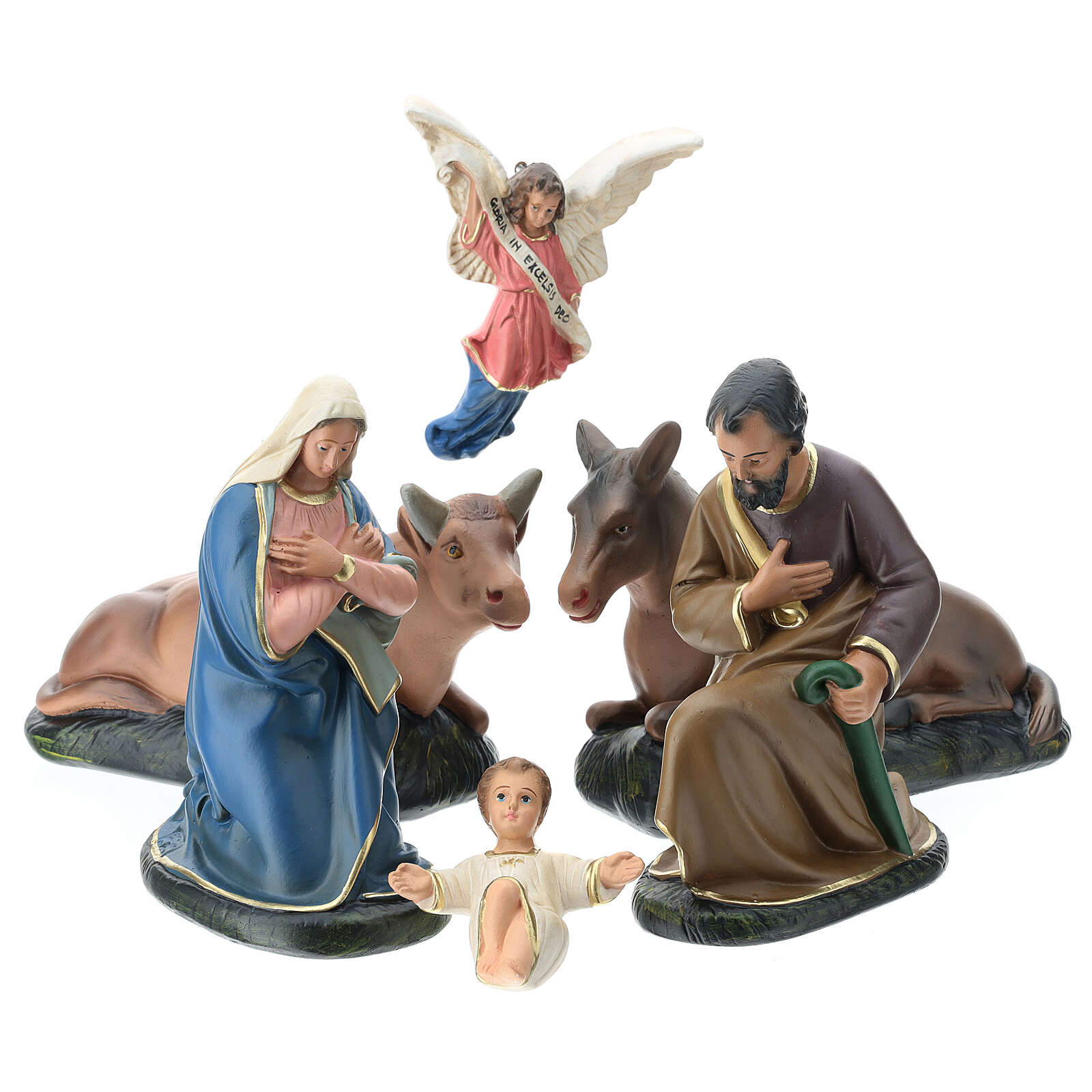 Nativity set 6 pieces in plaster, for Arte Barsanti 20 cm | online ...