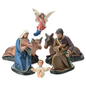 Nativity set 6 pieces in plaster, for Arte Barsanti 20 cm