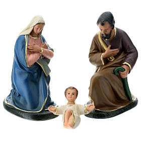Arte Barsanti Nativity Scene with 9 hand-painted characters in plaster 20 cm