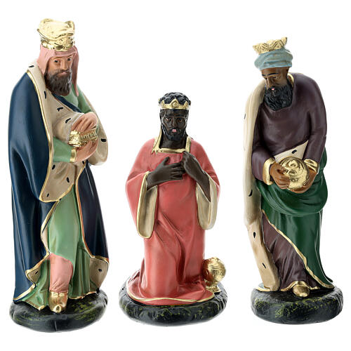 Arte Barsanti Nativity Scene with 9 hand-painted characters in plaster 20 cm 3