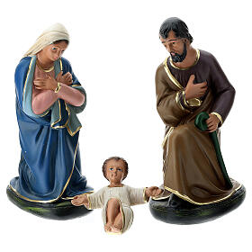 Arte Barsanti Nativity Scene with 6 hand-painted characters in plaster 30 cm