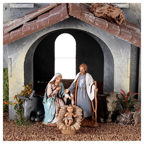 St. Joseph standing Aret Barsanti plaster Nativity scene 60 cm 7