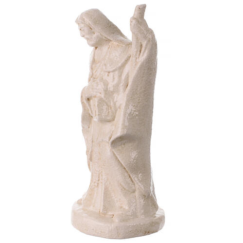 Nativité avec bœuf et âne en céramique ivoire rêche 50 cm terre cuite Deruta 7