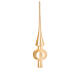 Glass tree topper, gold pearlescent finish, 10 in s1