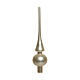 Glass tree topper, matte gold finish, 10 in s1