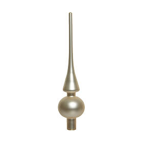 Punta para árbol de vidrio oro acabado opaco 26 cm