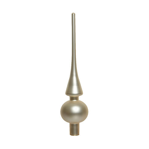 Puntale in vetro oro finitura opaca 25 cm 1