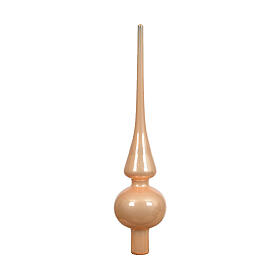 Szklany szpic choinkowy złoty błyszczący, 26 cm