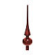 Pointe de sapin en verre rouge foncé finition brillante 25 cm s1