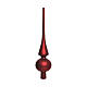 Puntale vetro rosso scuro finitura opaca 25 cm s1